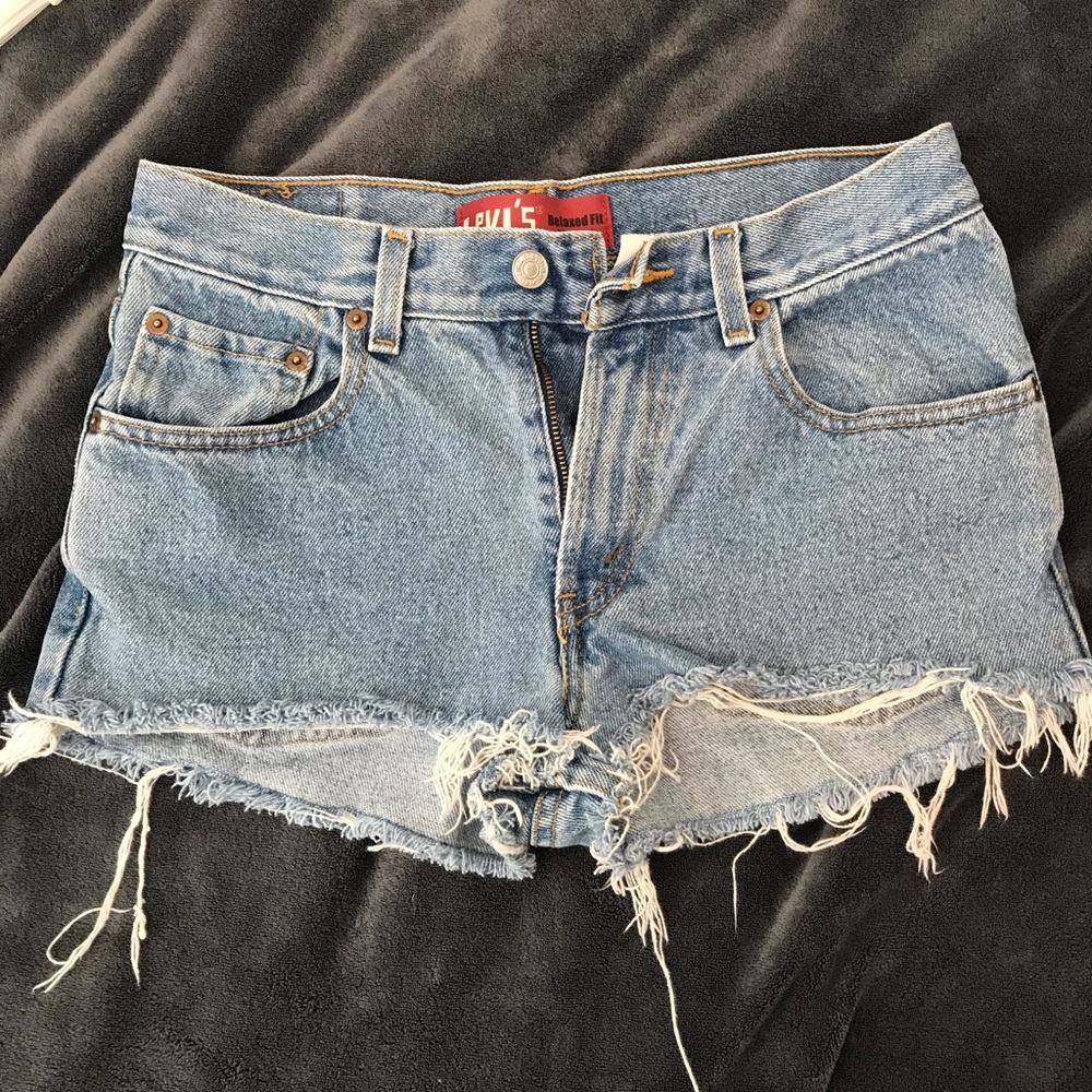 Levi’s distressed denim shorts